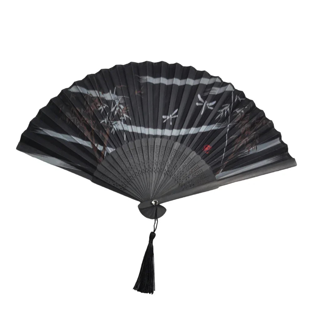 Folding Hand Fan Weddings Traditional Chinese Japanese Korean Art Craft Gift Bamboo Room Dance Props Wood Fans Home Decorations