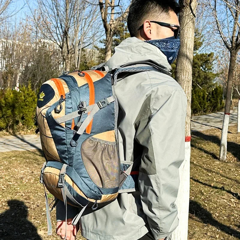 Mountain Backpacks Outdoor Solid Color Camping Bag Travel  Hiking Tactical Bags Breathable Waterproof Nylon Rainy Day Sport bag