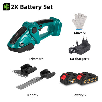 NEWBENY 2 IN 1 Electric Hedge Trimmer Lawn Mower Household Garden Shrub Scissors Grass Scissors For Makita 18V Battery Pin