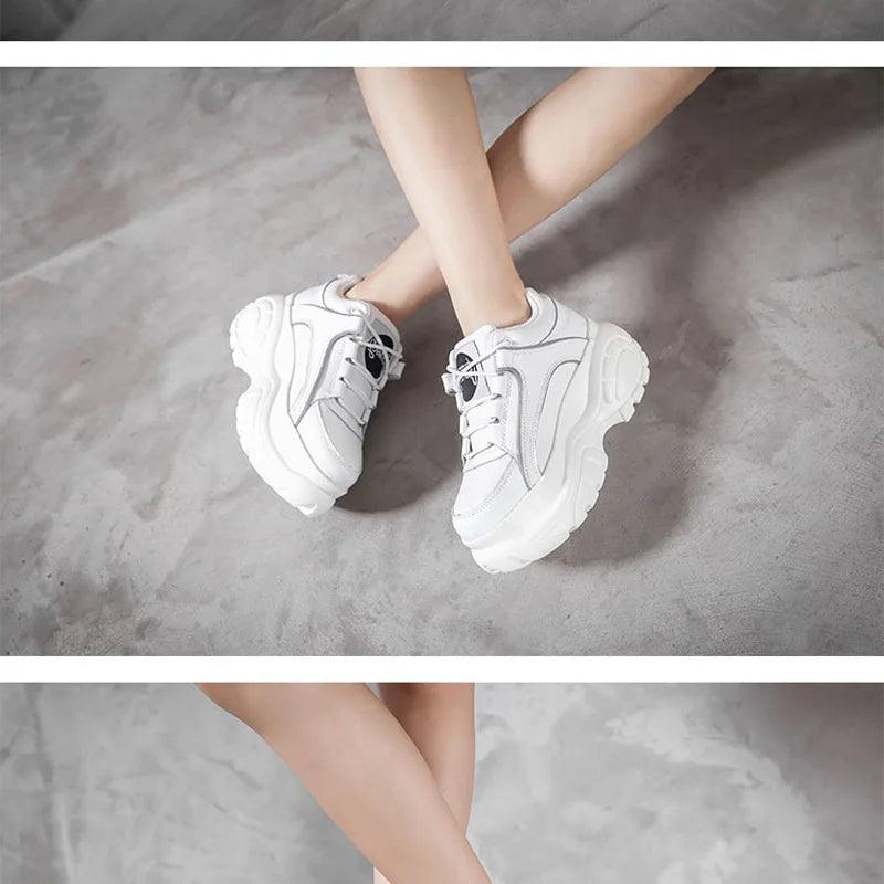 2025 designer women platform casual buffalo sneakers low-top light 6cm sole breathable shoes outdoor white tennis