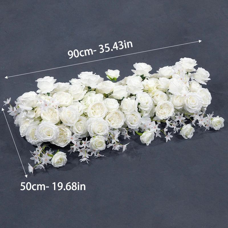 90cm white rose flower rowdecor wedding party dress