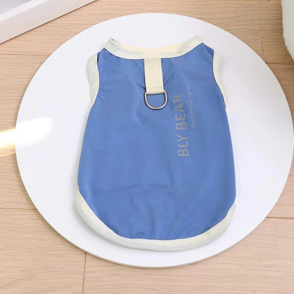 Pet Summer Cute INS  Breathable Patch Traction Tank Top Dog summer cloths  Cooling Vest for Dog  sun protective