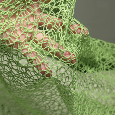 Hollow Out Large Mesh Fabric with Irregular Winding Hook and Flower Texture Creative Dress DIY Clothing Decoration Fabric