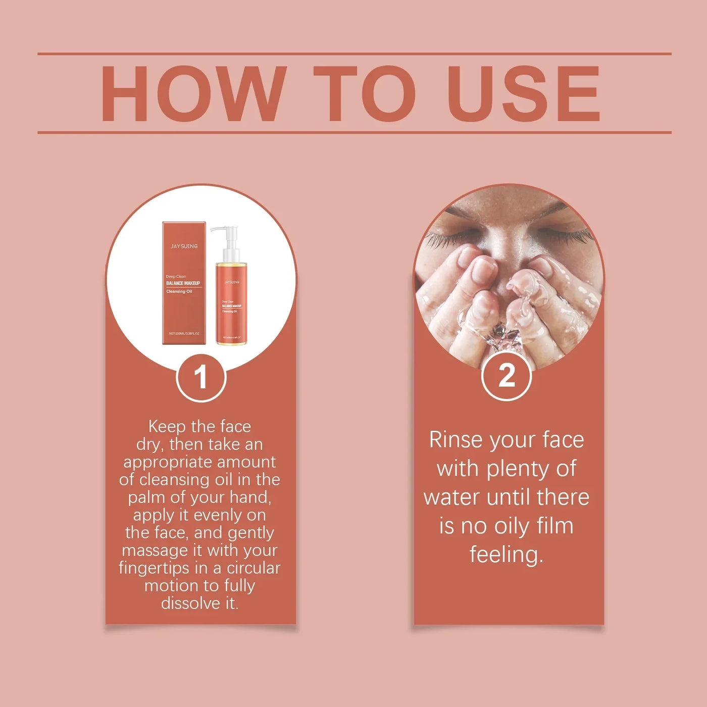 Deep Cleansing Oil Makeup Remover Oil Control Lip Eye Pore Gentle Cleansing Exfoliating Moisturizing Refreshing Facial Cleanser