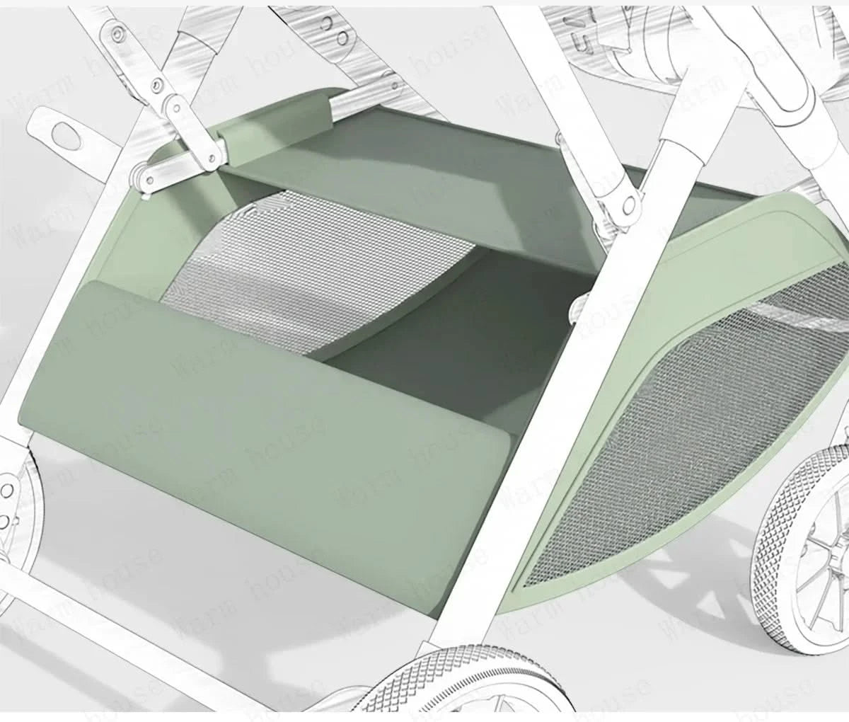 Portable High-view Baby Stroller Two-way Portable Baby Stroller Foldable Children's Four-wheel Baby Stroller 0-3 Years Old