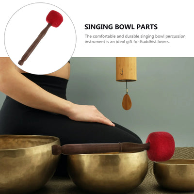 Ornaments Bowl Stick Bowling Accessories Buddhism Sound Wood Chanting Accessory