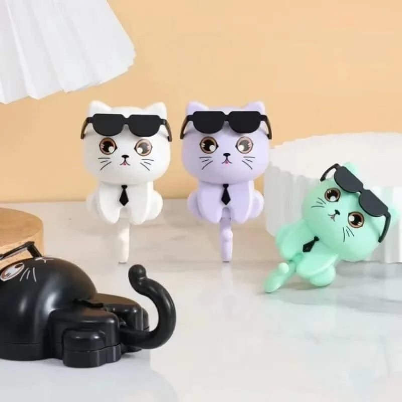 Kitten Hooks Cartoon Cats Gravities Induction Decorative Hooks Storage Racks for Keys Umbrellas Towels Adhesive Hooks Home Items
