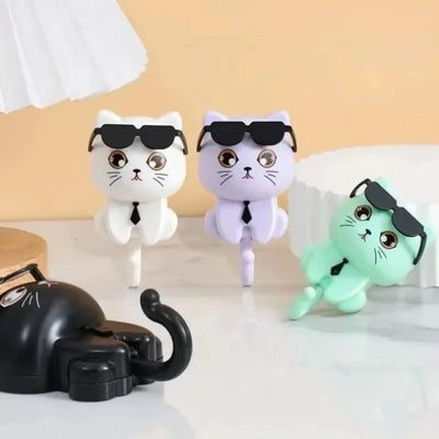 Kitten Hooks Cartoon Cats Gravities Induction Decorative Hooks Storage Racks for Keys Umbrellas Towels Adhesive Hooks Home Items