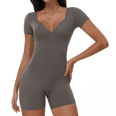 Summer Scrunch Butt Workout Jumpsuit Sports Overalls Quick Dry Yoga Clothing Workout Bodysuits  Slim Fit Sports Yoga Set Women