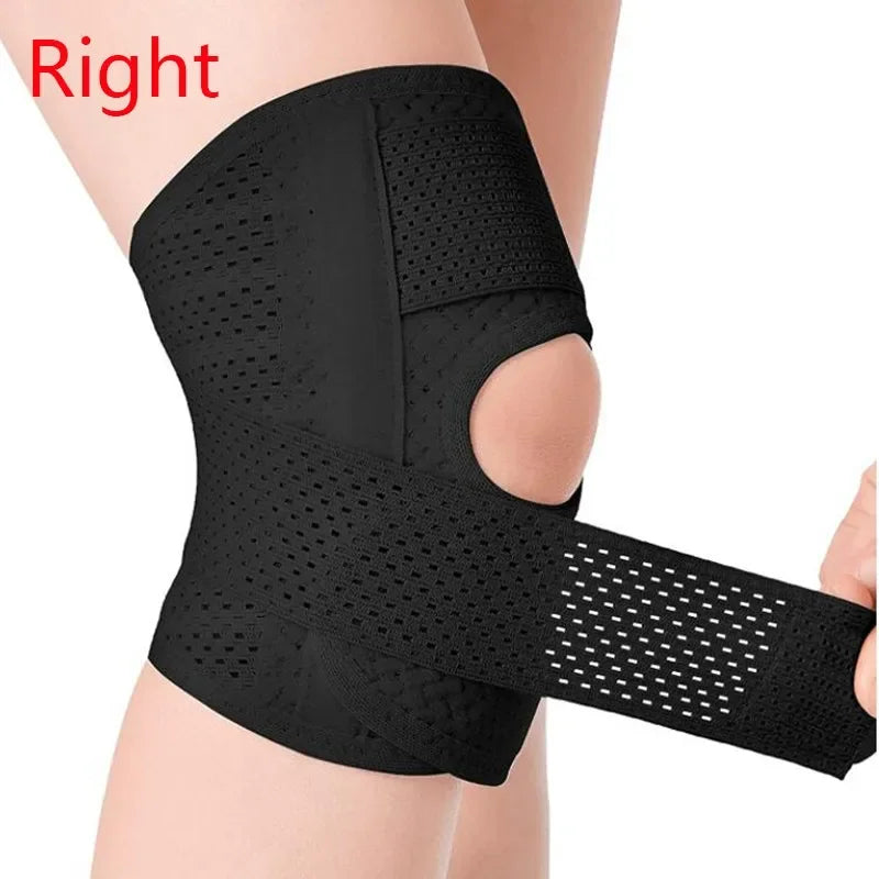 Knee Brace with Side Stabilizers Relieve Meniscus Tear Knee Pain Joint Pain Relief Breathable Adjustable Knee Support Knee Pads