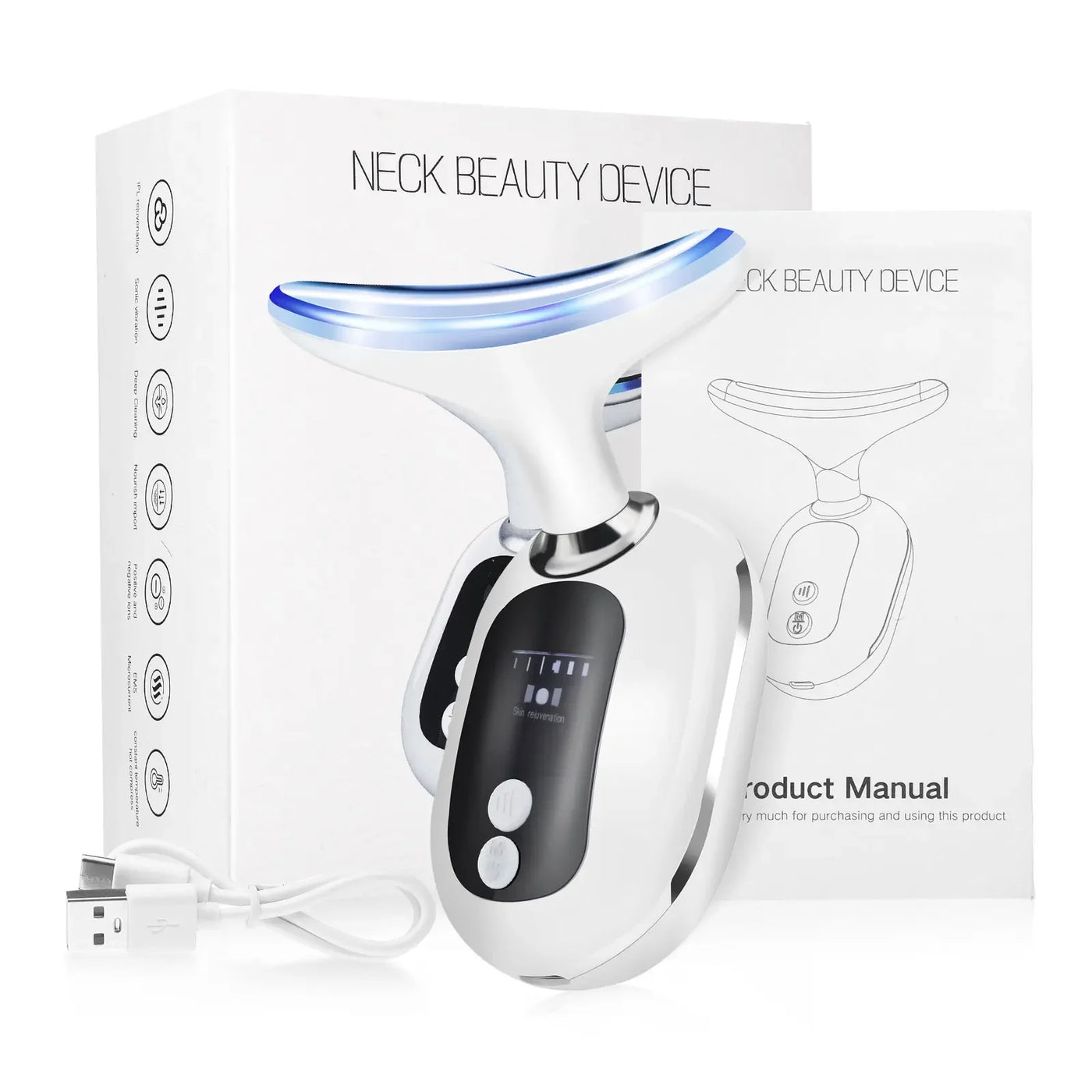Neck Face Beauty Device Facial Lifting Machine EMS Face Massager Reduce Double Chin Anti Wrinkle Skin Tightening Skin Care Tools