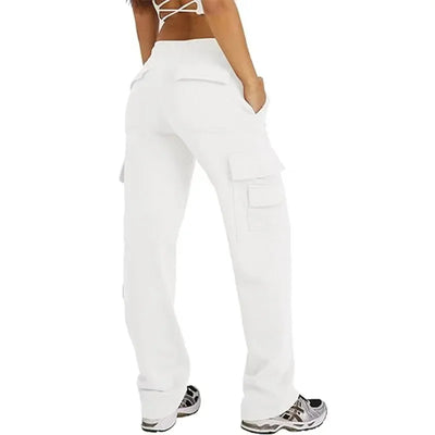 Womens Cargo Pants Sweatpants Women High Waisted Sweatpants Jogging Baggy Pants Slacks Multi Pockets 2025