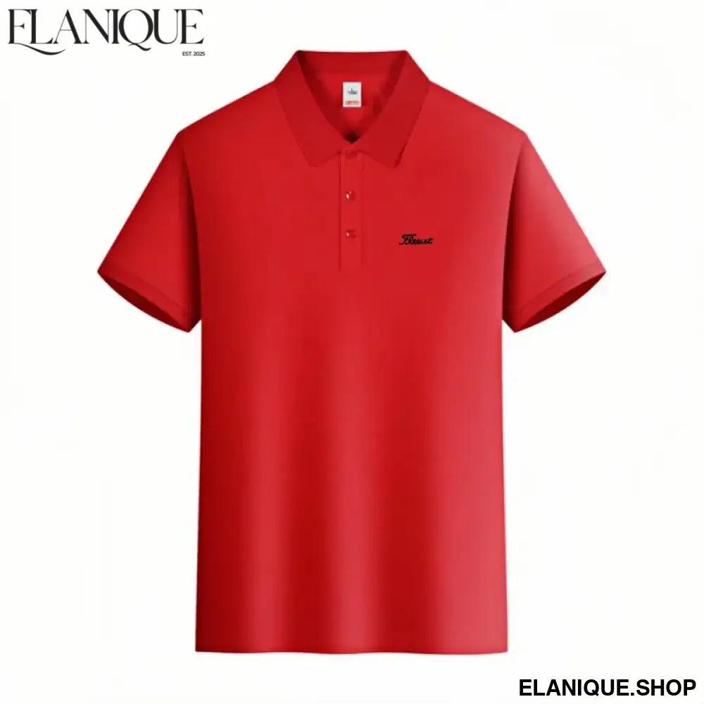 Men’s Embroidered Golf Polo Shirt – Smart Casual Summer Top