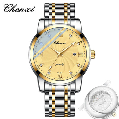 Top Brand Watches For Men High Quality See Through Skeleton Quartz Watch Stainless Steel Waterproof Wristwatch NEW Reloj Hombre