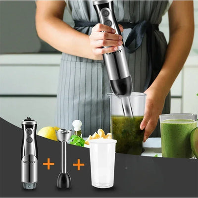 8-in-1 Electric Food Processor, Multifunctional with Chopper Blender Grinder for Shakes, Purees and Vegetables