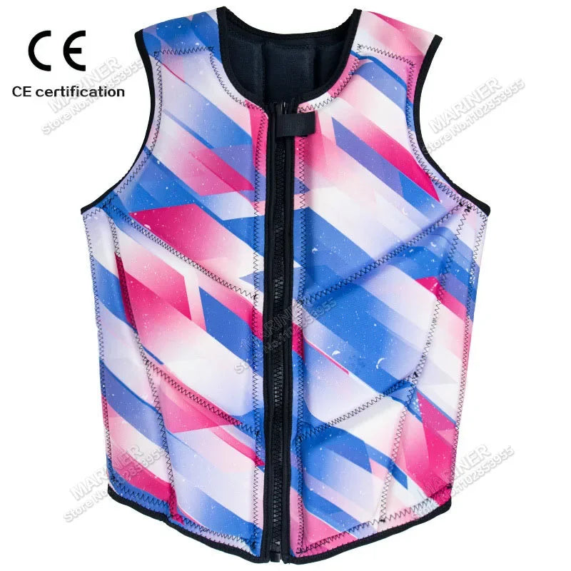 Wakesurf Comp Vest CE Approved Neoprene Life Jacket Wake Surfing Impact Vest surf But Great for All Other Watersports Activities