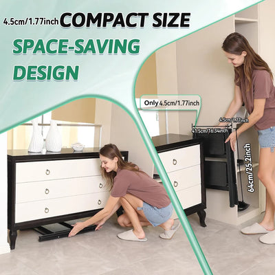 Heavy Duty Folding Step Stool Ladder - 330 lbs Capacity, Non-Slip Kitchen/Closet Step Stool for Adults & Kids, Compact Stepladde