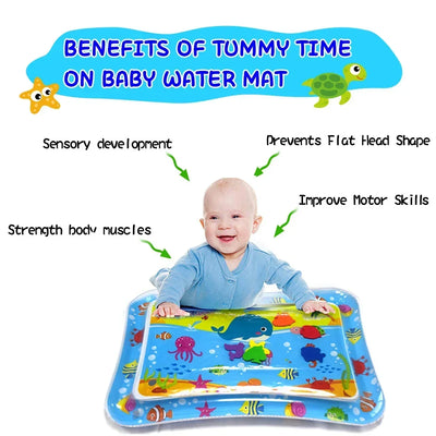 Summer Inflatable Water Mat PVC Playmat Toddler Activity Play Center Water Mat for Babies Early Education Developing Summer Toy