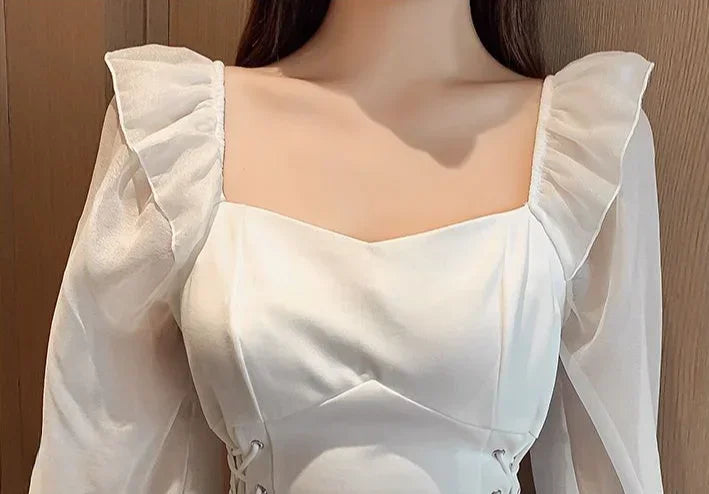 Dresses for Women Sensual Sexy A Line Spring Autumn Woman Long Sleeve Dress On Sales Designer Korean Fashion G Y2k Hot Promotion