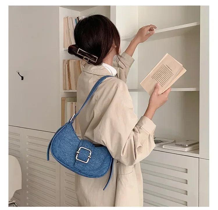 Fashion handbags for women half-moon leather hasp lady shoulder crossbody bag luxury designer ladies underarm bags hobo