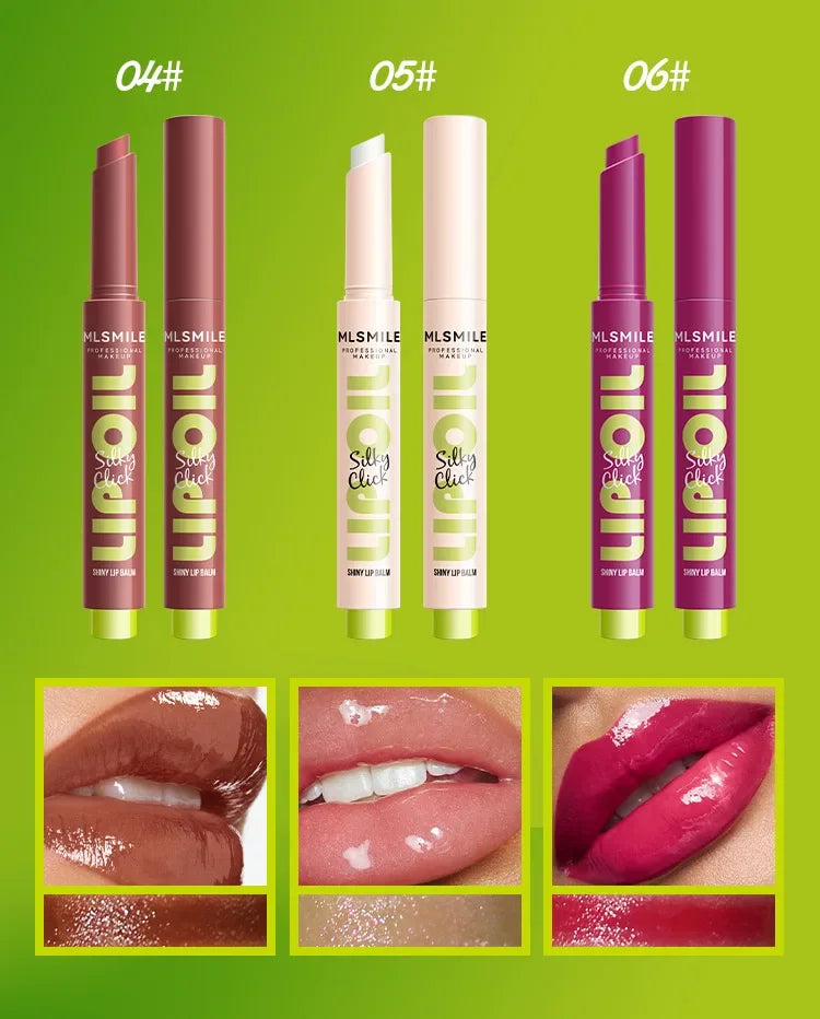 MLSMILE multi-color Silky Click Lip Care Hydrating Lip Gloss with Radiant Mirror HIGH-Shine, Effortless Press Long-Lasting SEXY