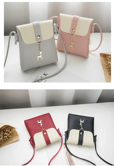 Fashion Handbags Women Bags Designer New Casual Bag Mobile Phone Bag Personality Deer Charm Single Shoulder Diagonal Bag