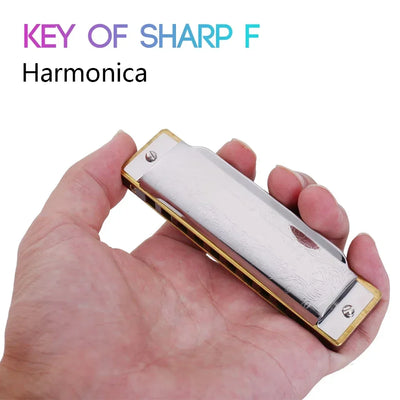 Harmonica Folk Master 1072 Standard Beginner 10 Hole 20 Tone Diatonic Key of C A D E F G 12 Tones Are Optional