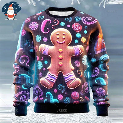 Happy Christmas Sweatshirts Mens Ugly Christmas Sweater Funny Fashion New In Sweaters Women Ugly Sweaters Christmas Jumpers Men