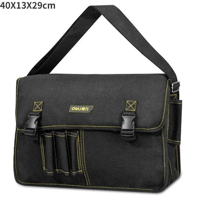 Deli Large Capacity Canvas Tool Bag Backpack High Quality Electrician Belt Bags Multifunction Tools Parts Storage Organizers