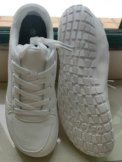 ZZFABER Leather Barefoot Shoes Soft Minimalist Sneakers for Women Men Casual Shoes Unisex Sneakers