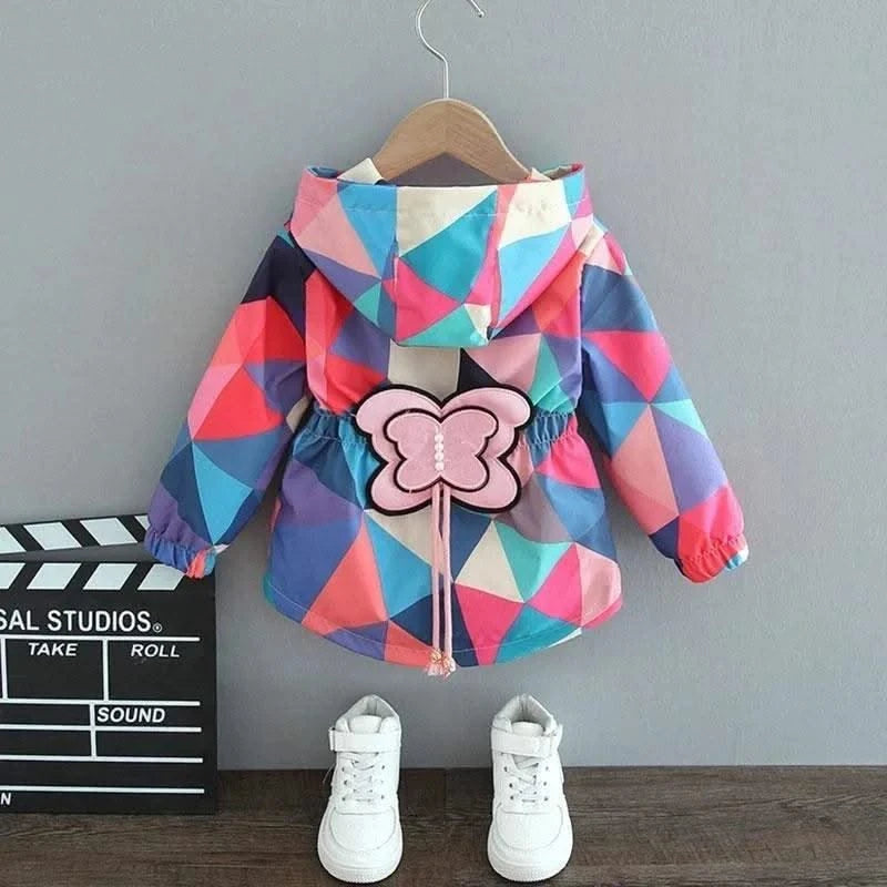 Baby Girls Cute Rabbit Hooded Casual Zipper Jacket| Spring |Autumn |Christmas |Outerwear Coat 1 2 3 4 5 6 Years |Kids Clothes