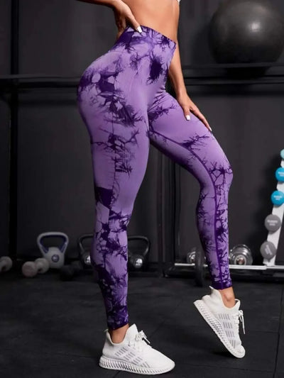 Women Tie Dye Leggings Fitness Sports