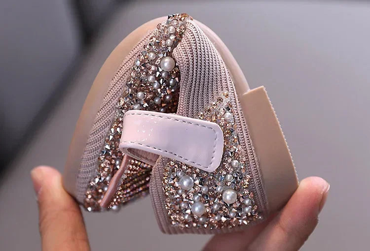 Sandals Toddler Girl Childrens Shoes Pearl Rhinestones Shining Kids Shoes Baby Girls Shoes Girls Thong Sandals