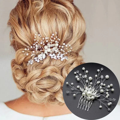 Fashion Hair Jewelry Handmade Prom Hair Ornaments Women Wedding Bridal Hair Accessories for Party Hairband Rhinestone Hair Vine