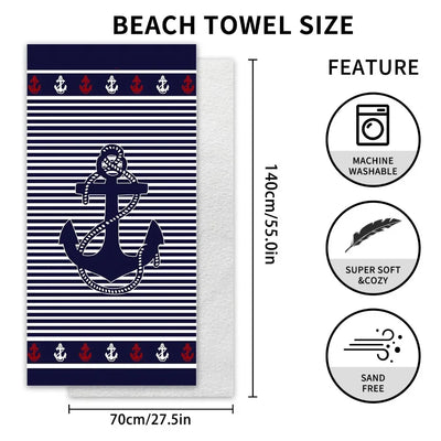 Beach Towels Large Sand Free for Adults Quick Drying Towel Swimming Super Absorbent Microfiber Bath Print Sports Surf Sea Travel