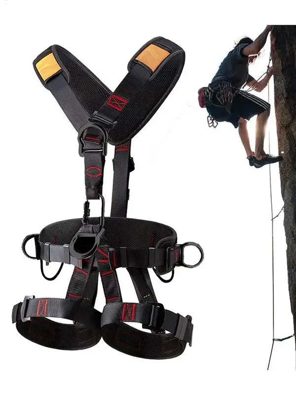 Climbing Harness Five-point Safety Belt With Adjustable Buckles Hunting Harness Fall Harness Detachable For Tree Climbing