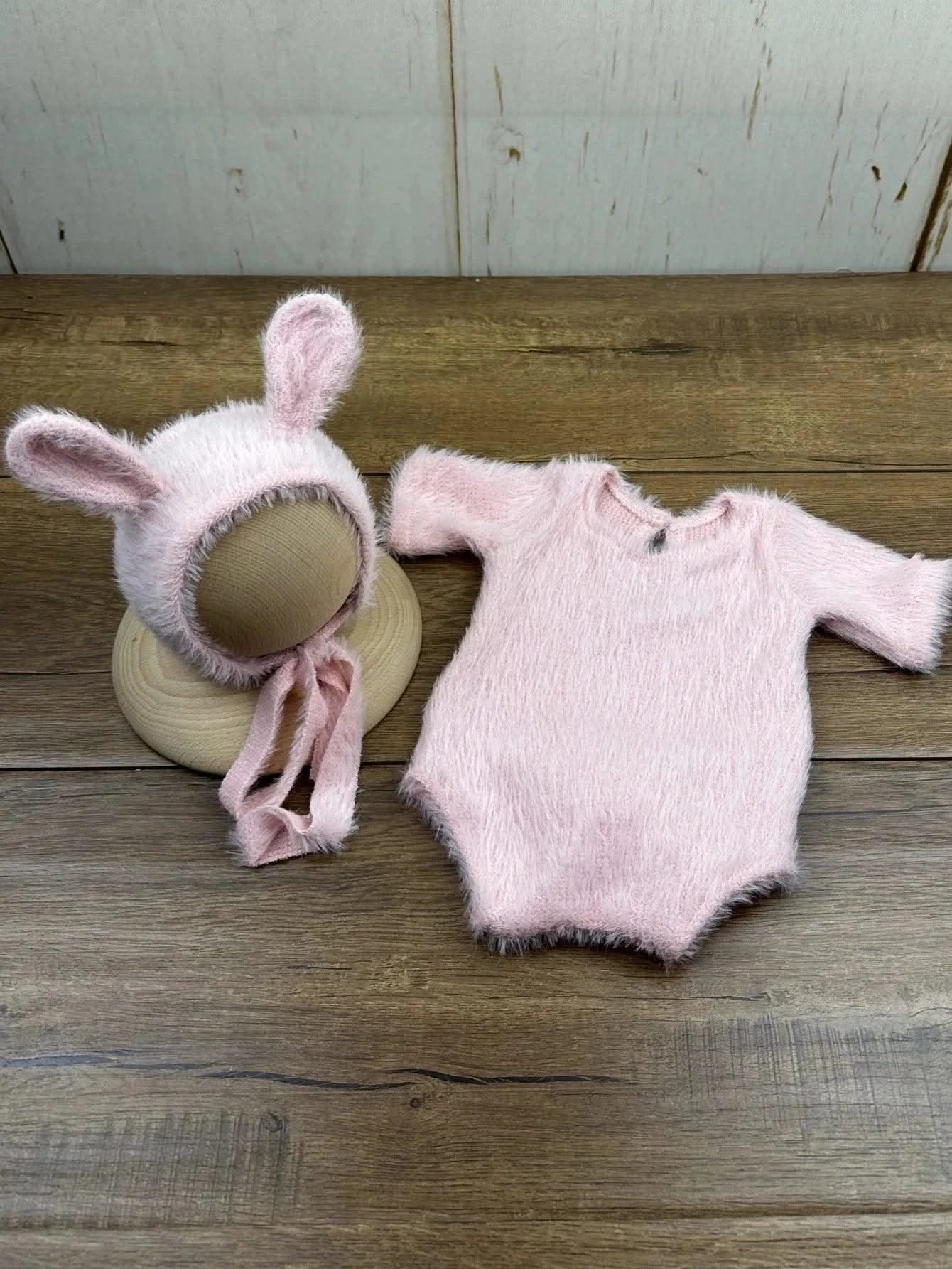 Newborn Photography Props Knitted Rabbit Doll Baby Outfit  |Cosplay Glasses Accessories