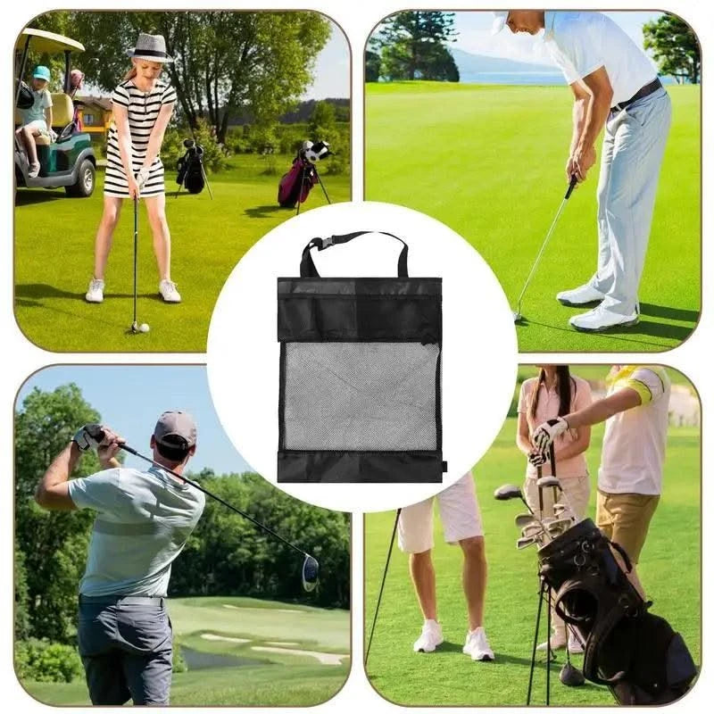 Golf Accessory Bag Mesh Lightweight Golf Storage Bags For Men Breathable Golf Bag Golf Push Cart Accessories Closure Push Cart