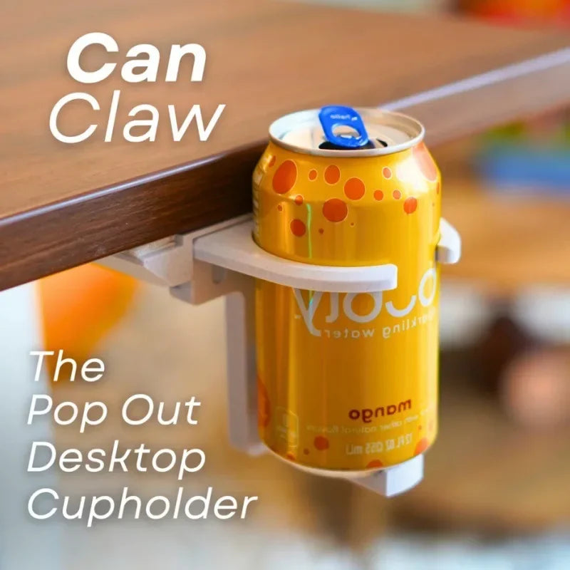 Fold Out Desk Cupholder Is A Foldable Cup Holder with A Claw Style Retractable Beverage Rack Home Organizer Полочка Настенная