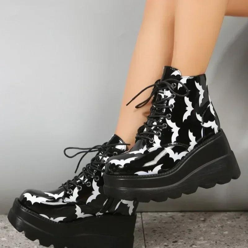 Women shoes new boots female short tube ladies ankle for gothic black cowboy