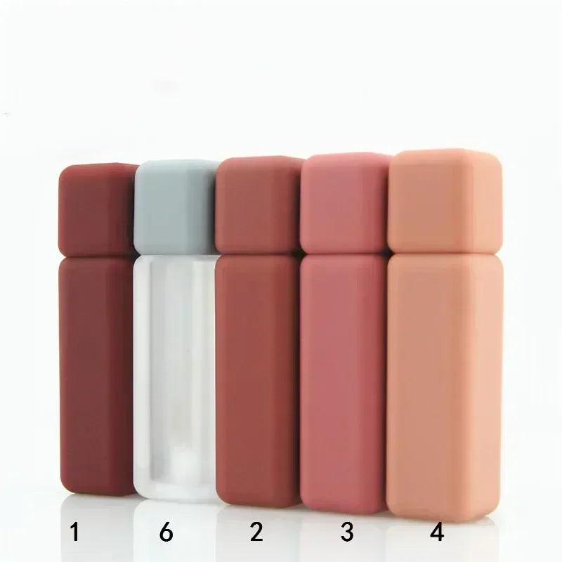 10-50pcs empty 5ml lip gloss tube color bottle rubbery paint frosted tint cosmetic container high-end lipstick packaging