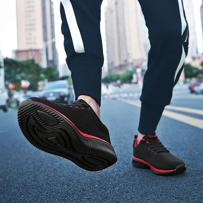 Athletic Shoes for Men Shoes Sneakers Black Casual Comfortable Knit Sneakers Breathable Athletic Running Walking Gym Shoes Men