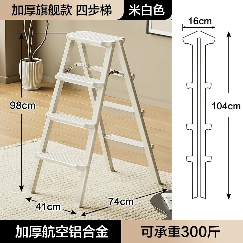 Lightweight Ladder Foldable Step Stools Home Outdoor Aluminum Alloy Folding Step Ladders Ascending Kitchen Ladder Furniture
