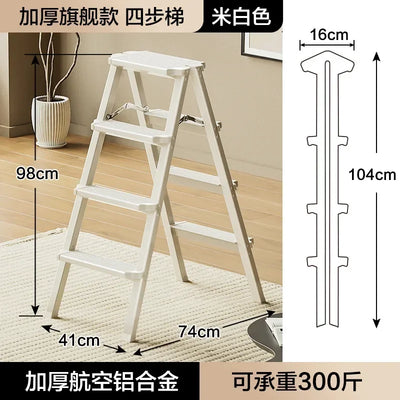 Lightweight Ladder Foldable Step Stools Home Outdoor Aluminum Alloy Folding Step Ladders Ascending Kitchen Ladder Furniture