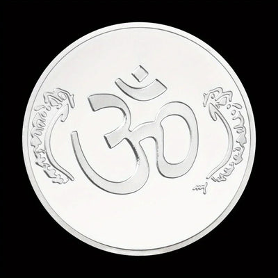 The Legend of Ganesha Collectible Souvenir Coin Basso-Relievo Silvery Plated Coin Hinduism Commemorative Coin