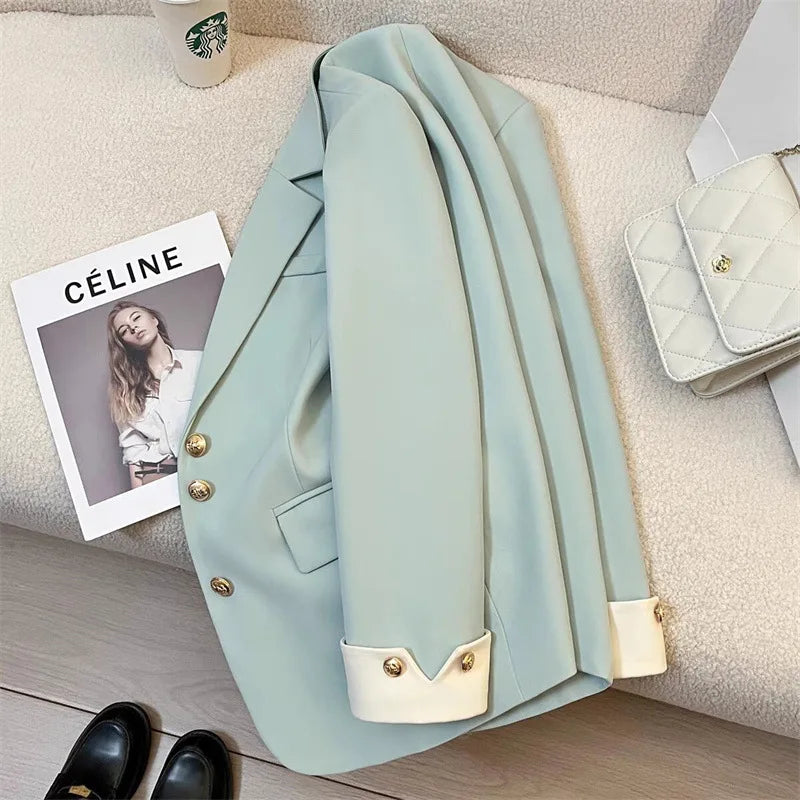 autumn long sleeve blazers outwears women 2025 fashion casual office lady jackets coats elegant