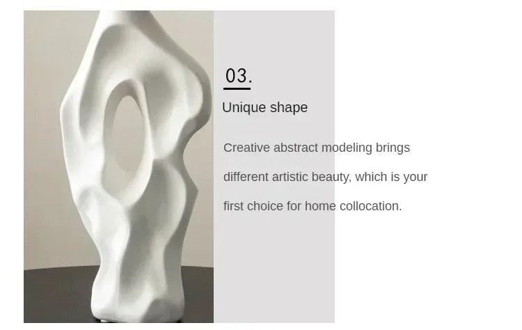 Irregular home living room desktop atmosphere decoration modern and minimalist ceramic vase flower arrangement