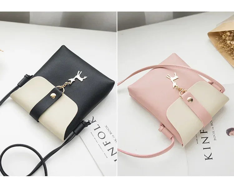 Fashion Handbags Women Bags Designer New Casual Bag Mobile Phone Bag Personality Deer Charm Single Shoulder Diagonal Bag