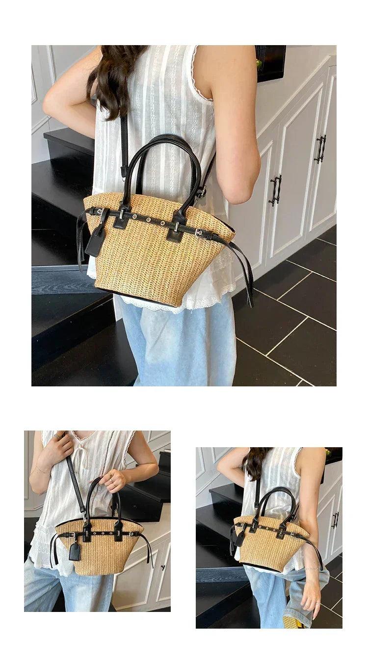 Designer women’s shoulder handbag - elegant leather crossbody bag with adjustable chain strap for ladies