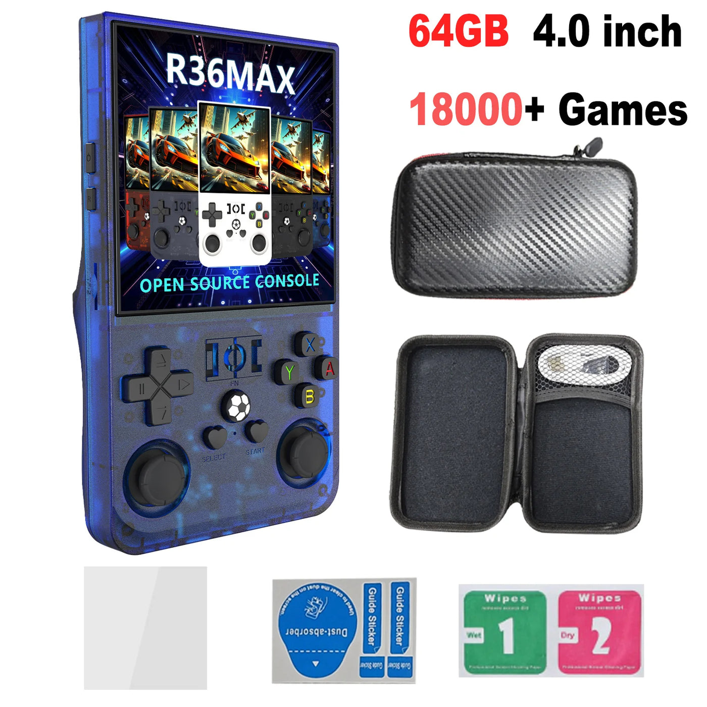 Video Gaming Console R36MAX Retro Handheld 18000+ HD Games offers IPS Screen Game Console Portable Consoles Emulators Devices